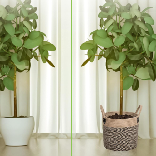 Jute Rope Woven Basket – Indoor/Outdoor Multi-Purpose Storage