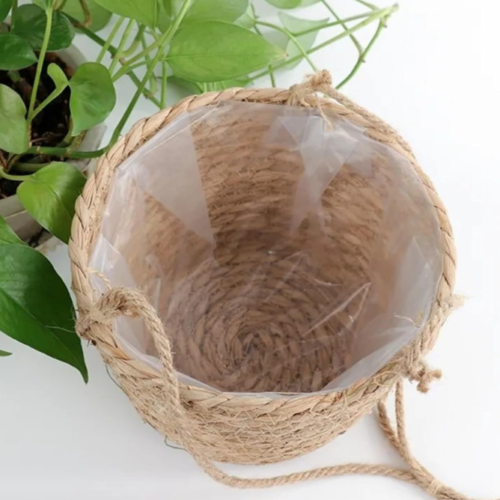 Garden Hanging Jute Basket – Woven Hanging Basket