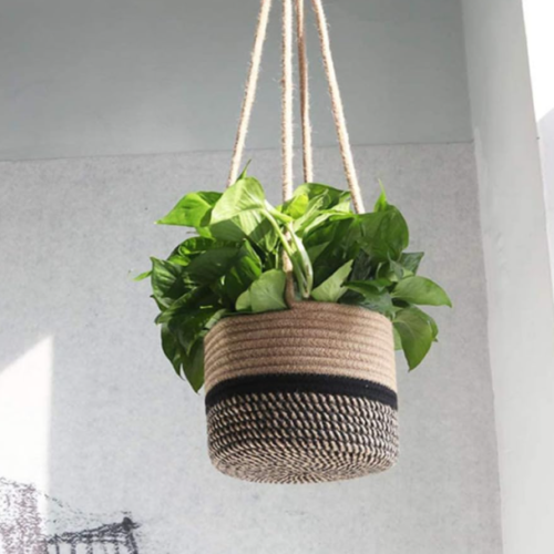 Jute Hanging Plant Basket / Indoor-Outdoor Hanging Basket