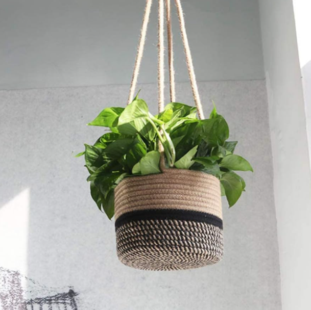 Jute Hanging Plant Basket / Indoor-Outdoor Hanging Basket