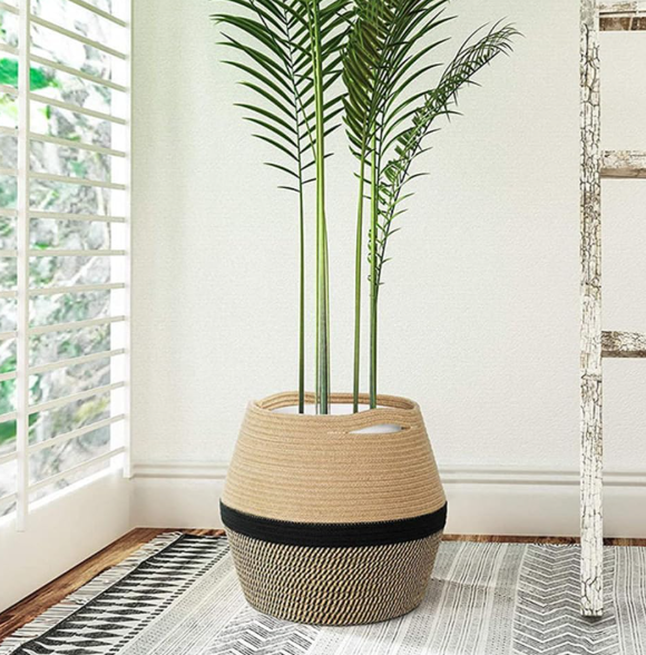 Jute Plant Basket / Corner Storage Planter Cover
