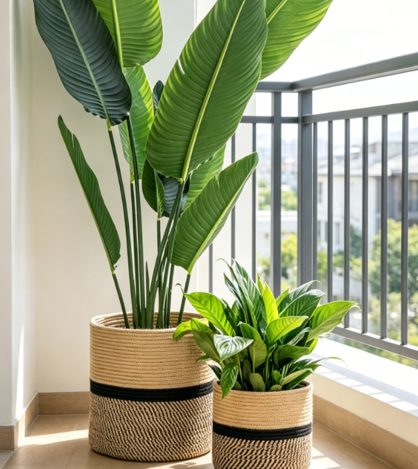 Jute Plant Planter Cover / Indoor 2-Piece Set - Image 2