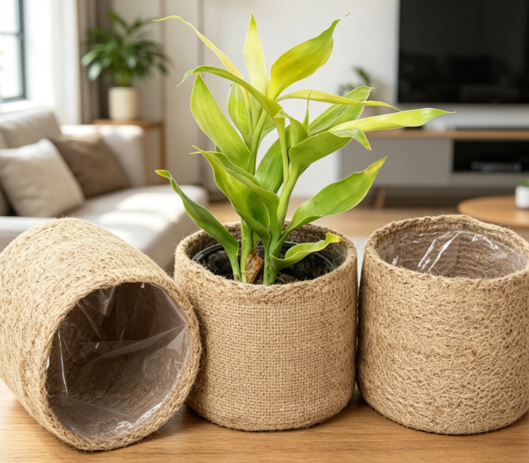 Natural Jute Planter Basket / 3-Piece Set For Succulents